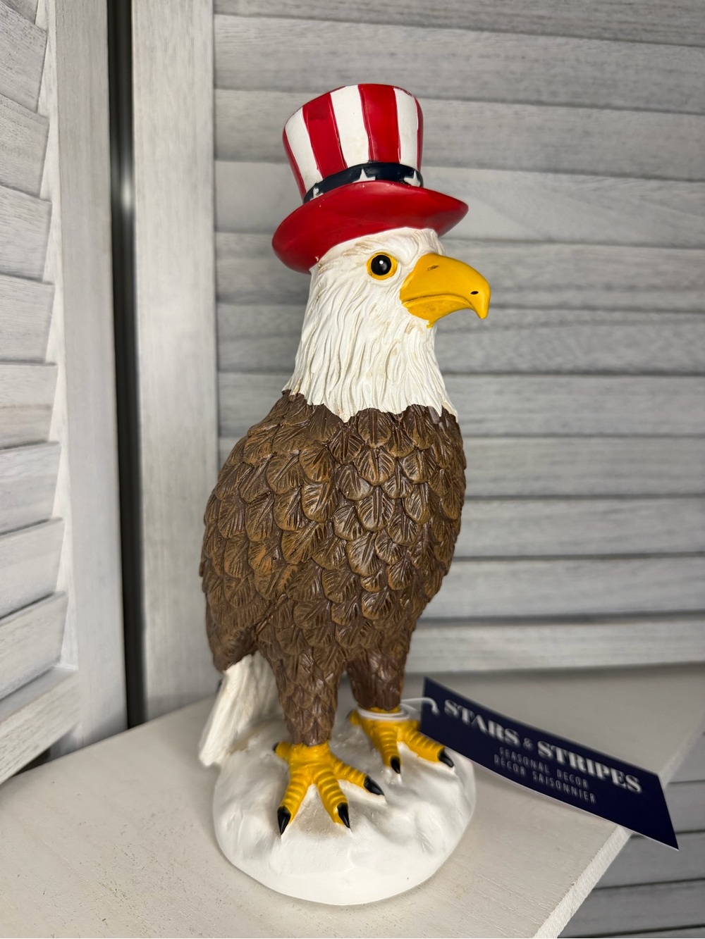 Stars & Stripes Patriotic July 4th UNCLE SAM BALD EAGLE NWT - Picture 2 of 7
